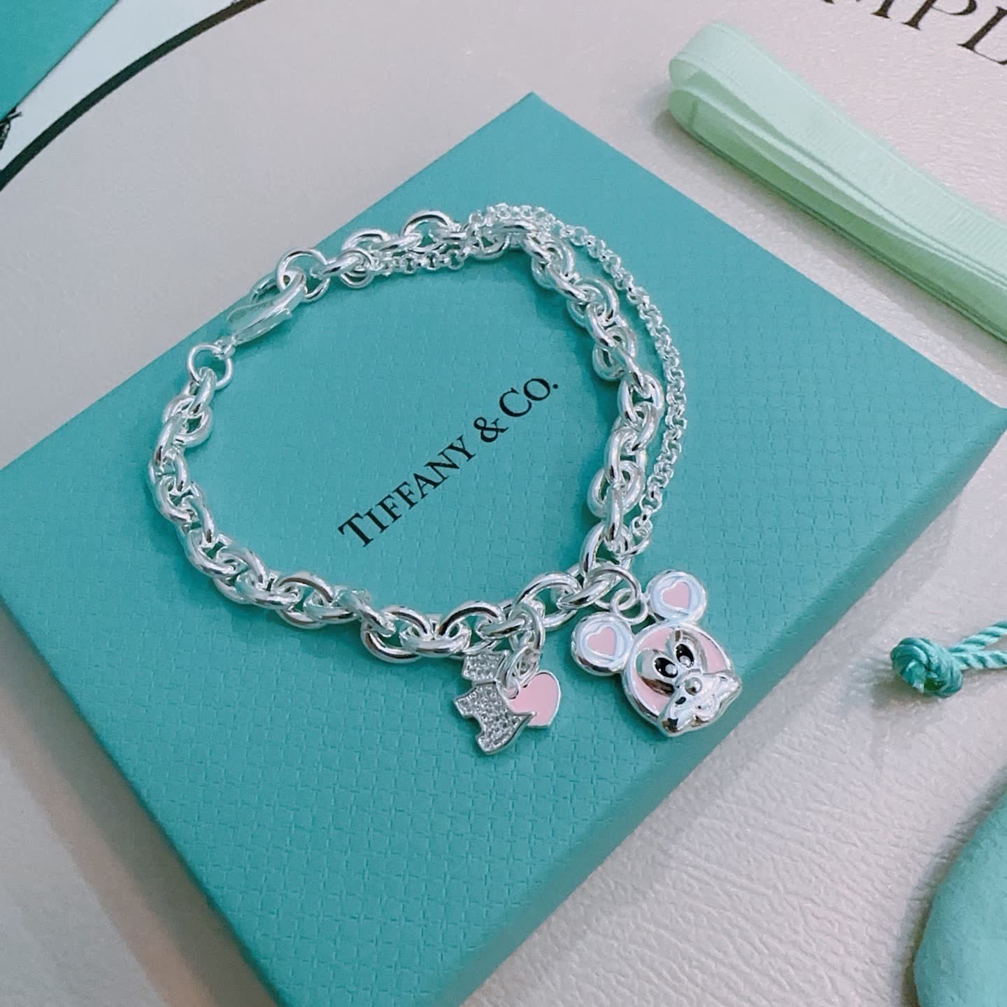 Tiffany & Co. Mickey Mouse Charm Bracelet